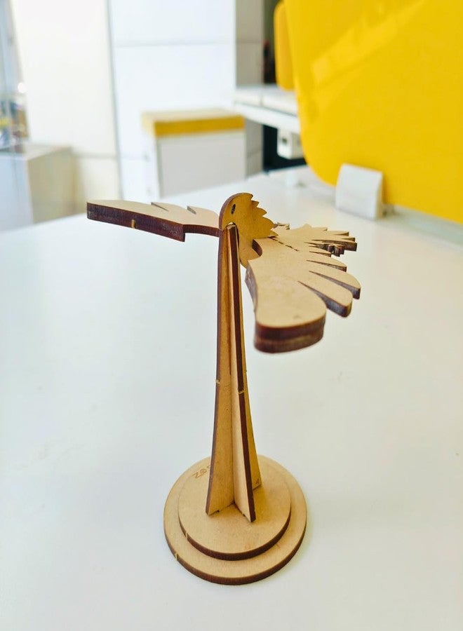 Ansoz DIY Wooden Balancing Eagle Model Kit with Stand, MDF Cutout Construction - Image 1